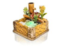 [Fonte De Agua Decorativa Chafariz Cascata Natural Bambu Zen]